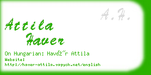attila haver business card